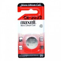 Pile bouton lithium Maxell blister CR2032 3V 210mAh